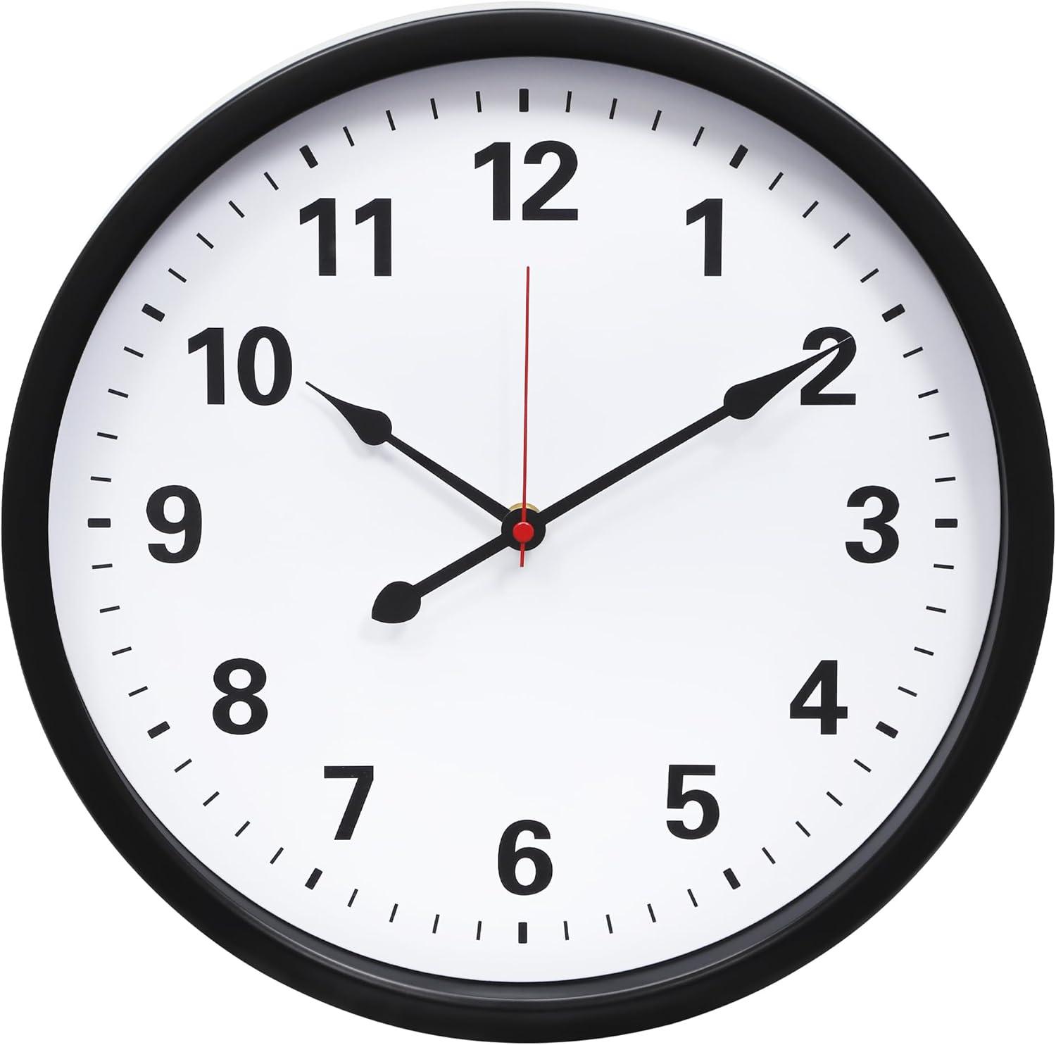Realspace® Quartz Wall Clock, 14", Black