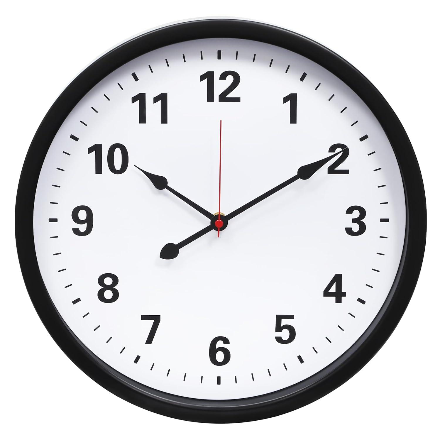 Realspace® Quartz Wall Clock, 14", Black