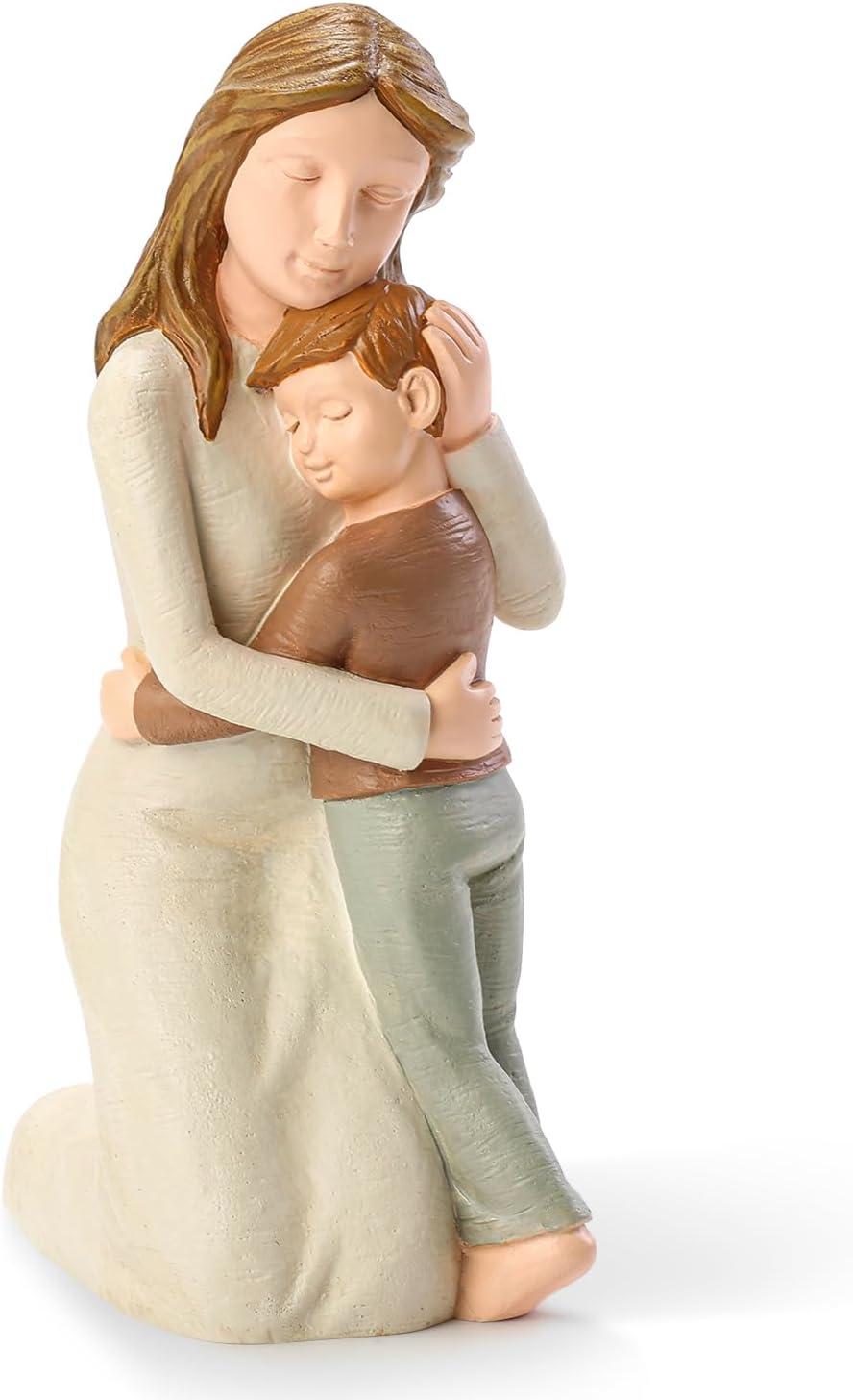 ToccoLeggero Mother And Son Figurines, Sculpted Hand-Painted Mom And Son Statues Gifts For Mother’S Day Anniversary Birthday | Wayfair