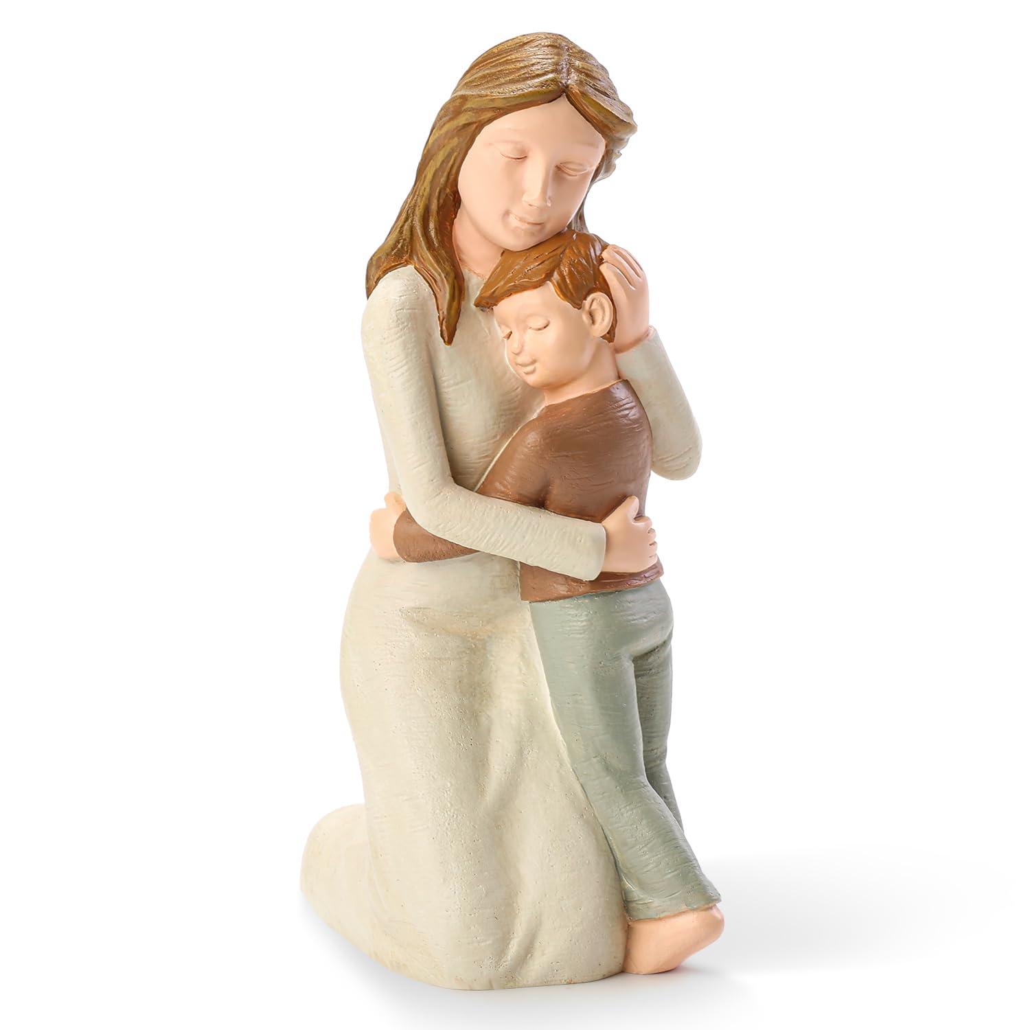 ToccoLeggero Mother And Son Figurines, Sculpted Hand-Painted Mom And Son Statues Gifts For Mother’S Day Anniversary Birthday | Wayfair