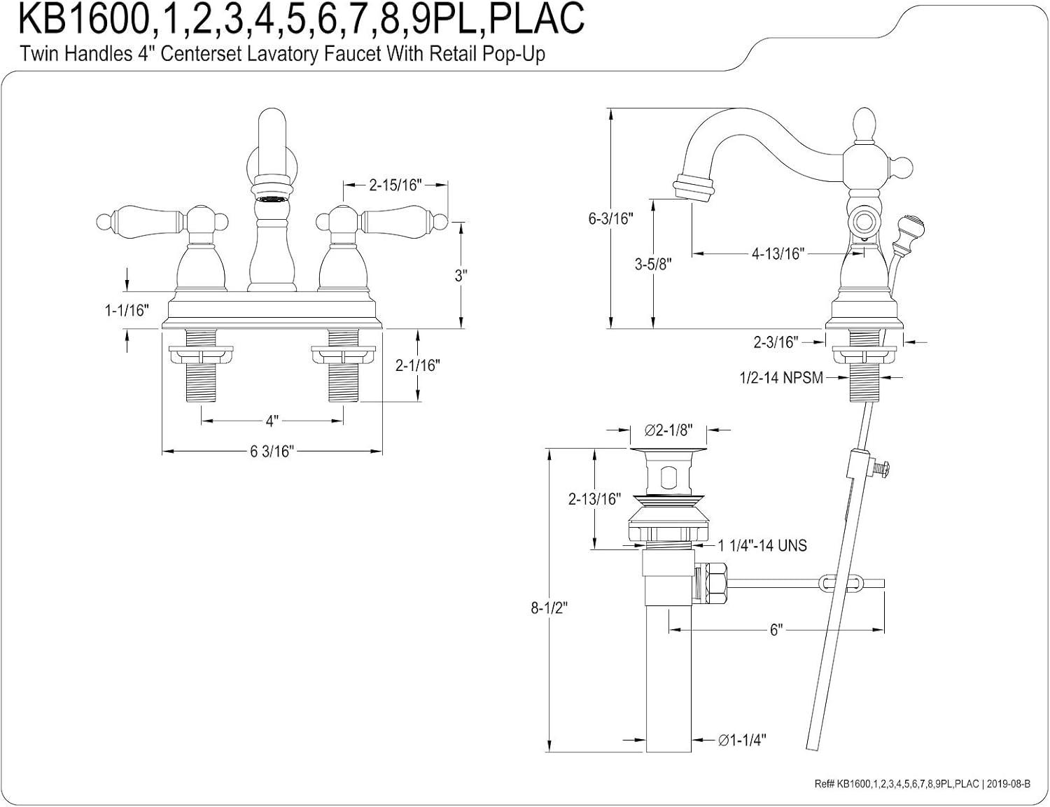 Elegant Heritage Chrome Centerset Bathroom Faucet with Porcelain Lever