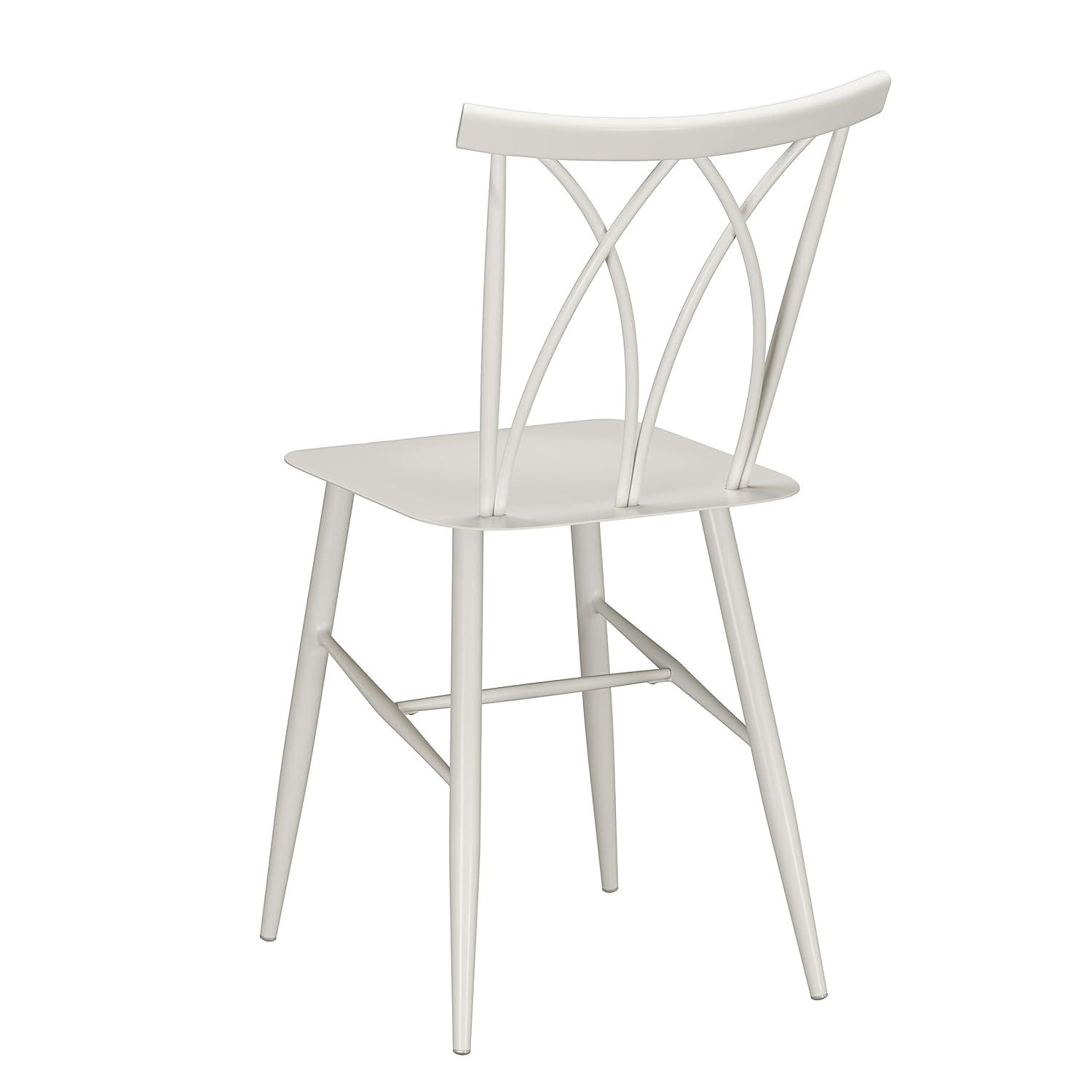 Lifestyle Solutions Ashton 2 pack Dining Chairs in White Metal