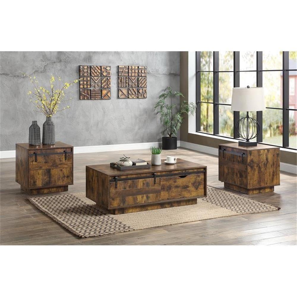 Acme Furniture Bellarosa Coffee Table Rustic Oak Finish