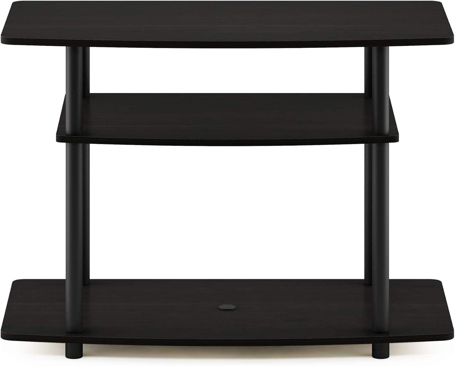 Furinno 3-Tier TV Stand Console Table for TV's up to 32" Media Entertainment Center No Tools Espresso/Black