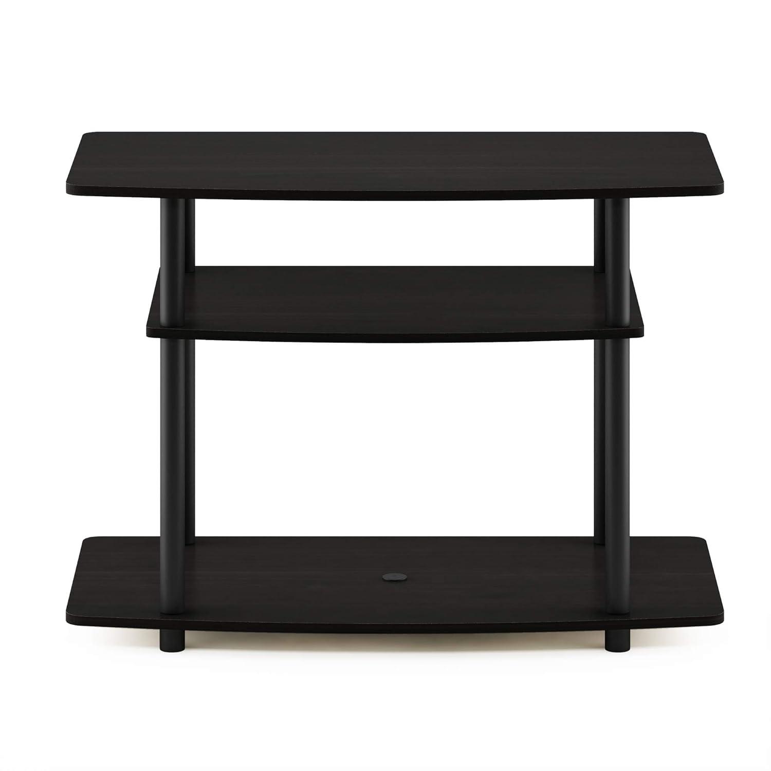 Furinno 3-Tier TV Stand Console Table for TV's up to 32" Media Entertainment Center No Tools Espresso/Black