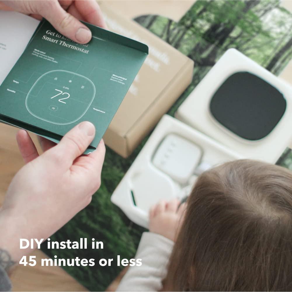 ecobee Smart Thermostat Enhanced: Energy Star Certified, Compatible with Alexa & Google Assistant, 3-Year Warranty