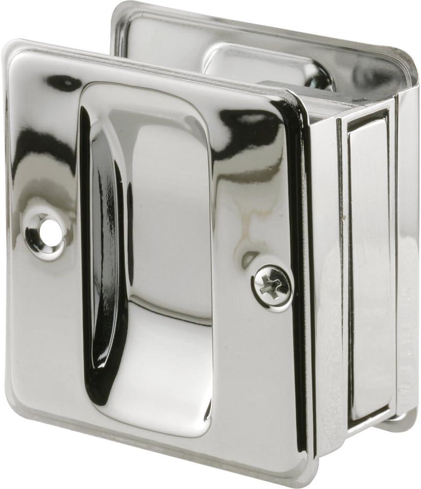 Solid Brass, Chrome Finish, Pocket Door Combination Pull