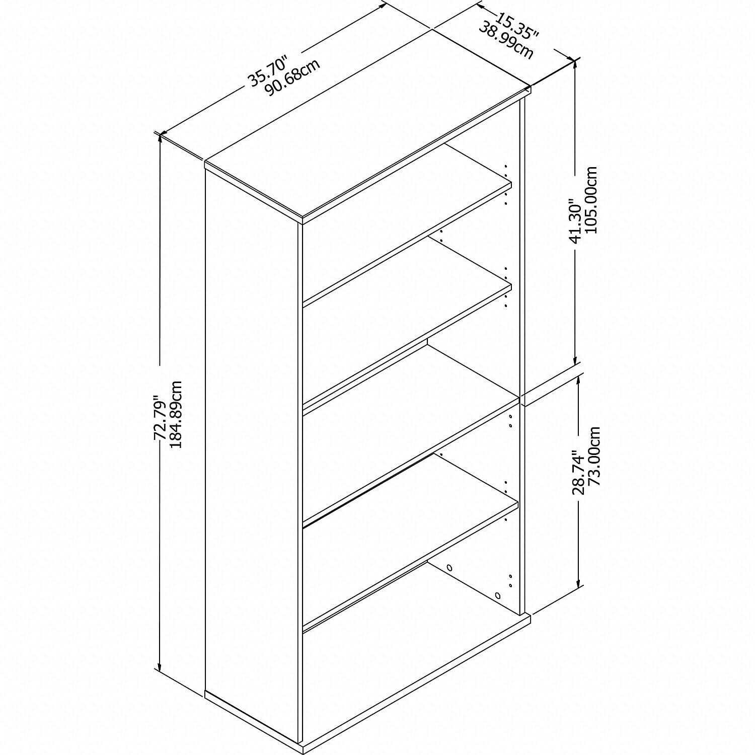 Studio C 73" H x 36" W Bookcase