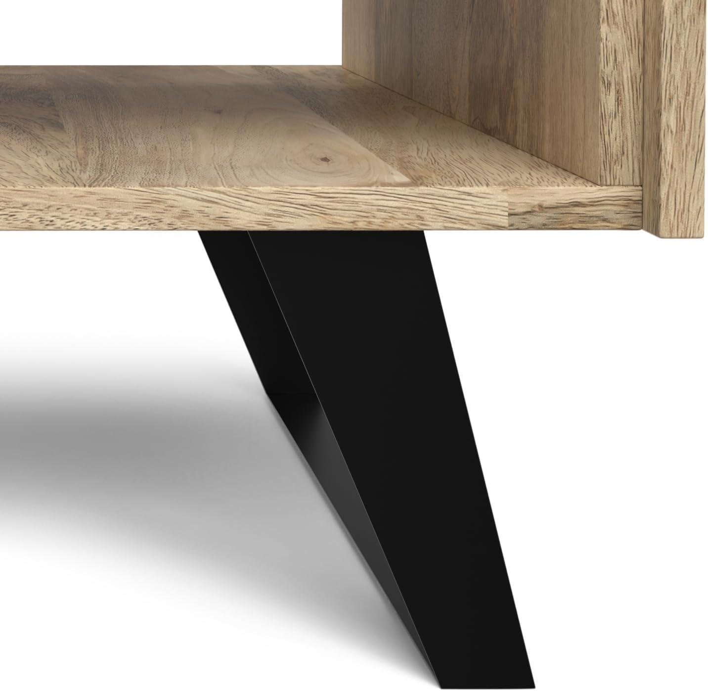 Lowry 22"W Solid Acacia Wood Square End Table with Storage Drawer