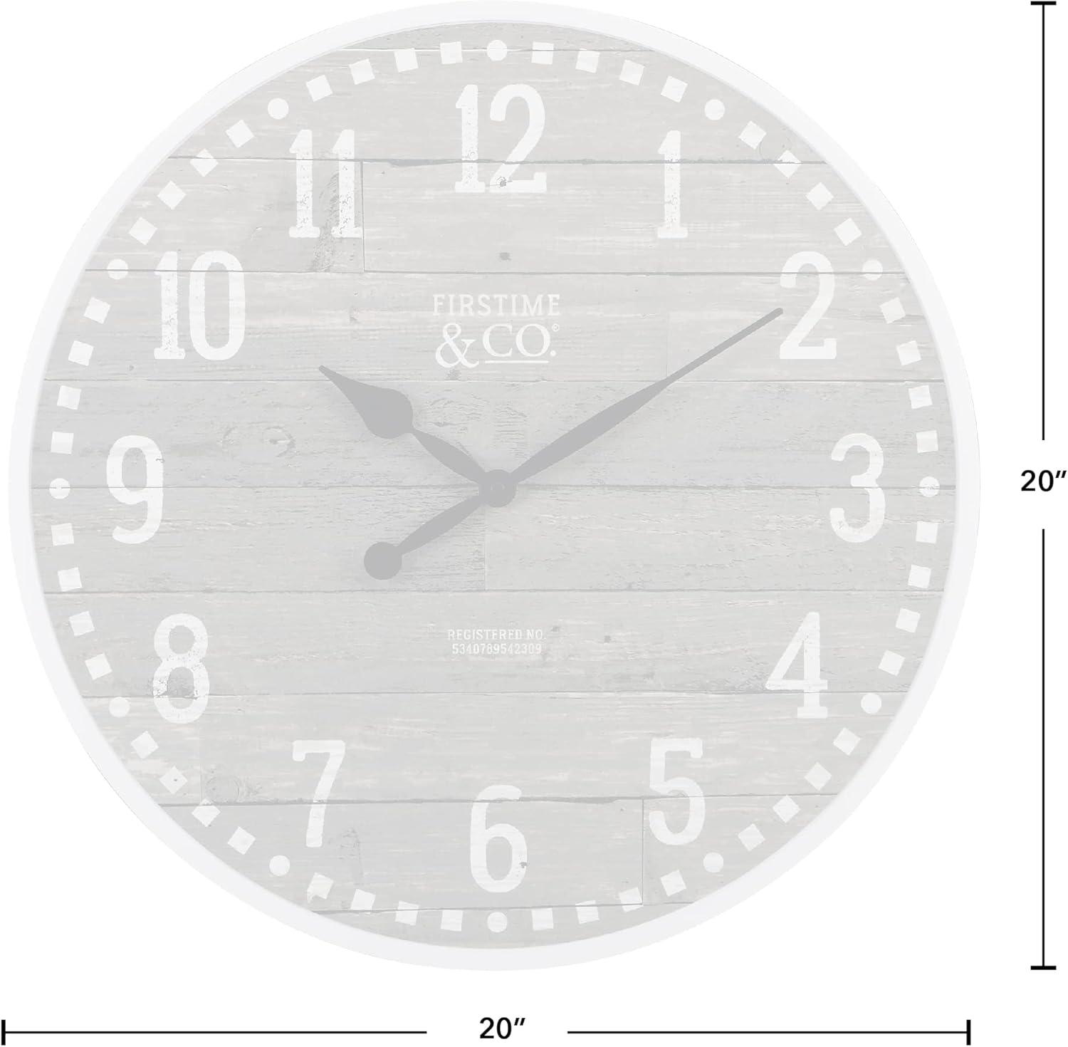 FirsTime & Co. Gray Arlo Wall Clock, Farmhouse, Analog, 20 x 2 x 20 in