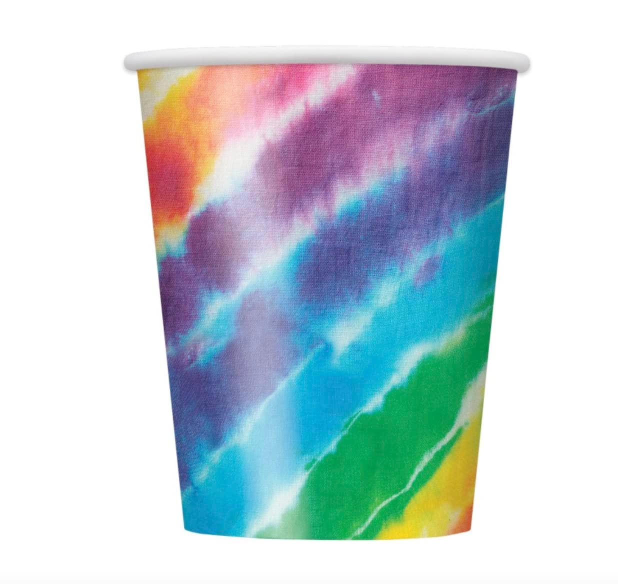 Unique Tie Dye Party Cups, 8ct, 9 oz, Multi