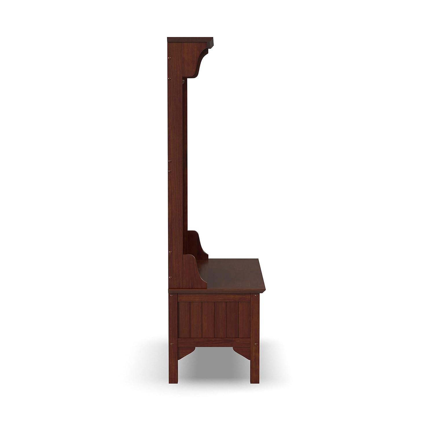Homestyles General Line Hardwood Hall Tree with Lift-Up Storage Seat in Cherry