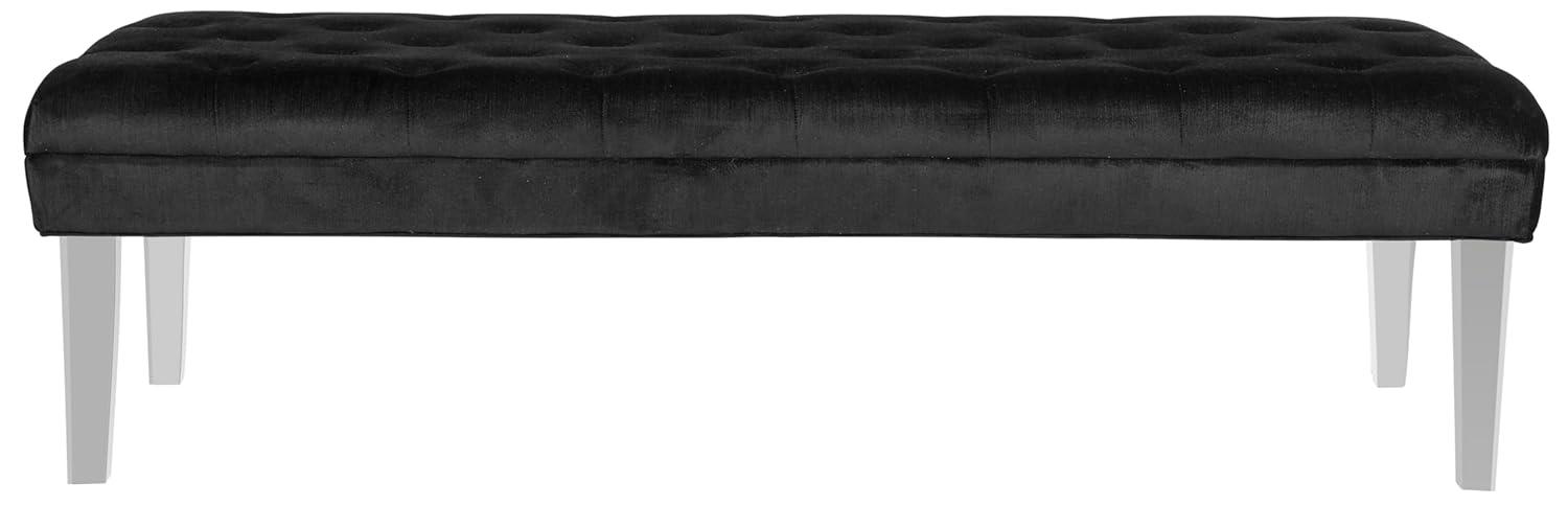 Abrosia Tufted Bench - Black - Safavieh