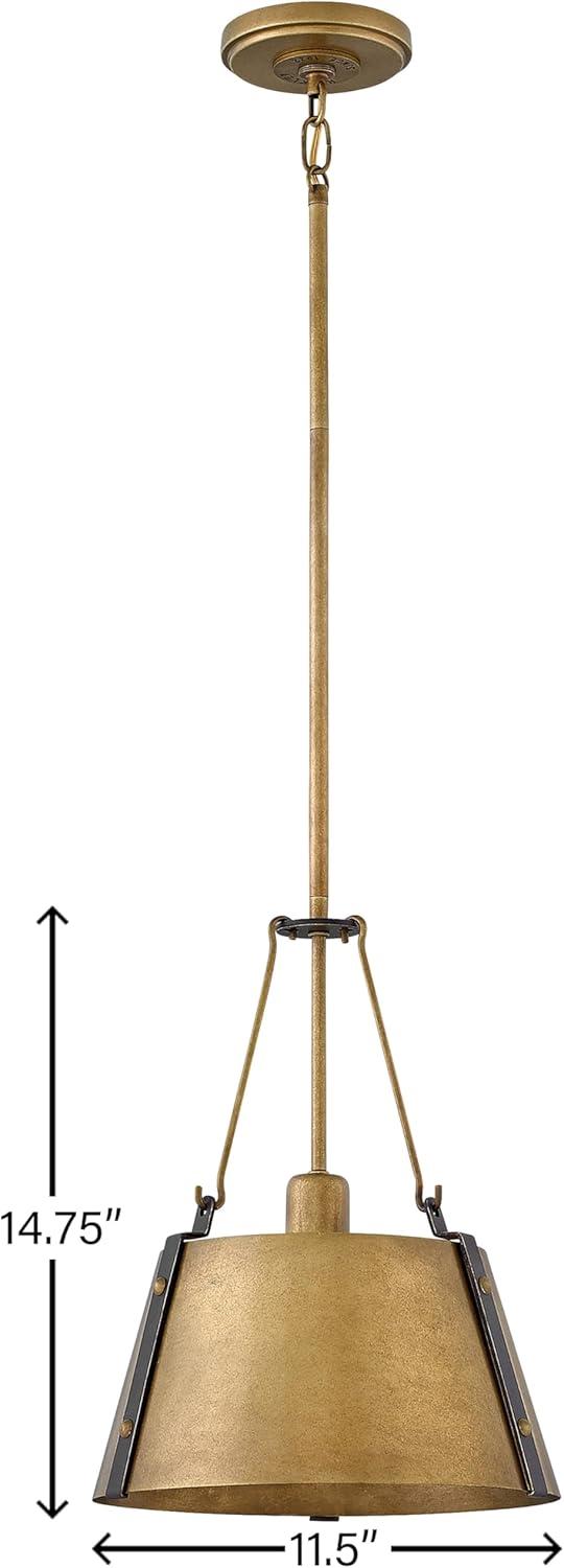 Cartwright Small 1-Light Drum Pendant w/ Bold Rivets