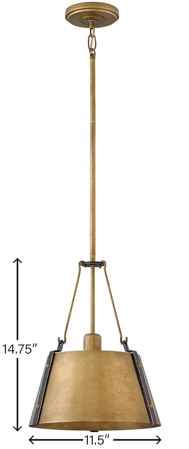 Cartwright Small 1-Light Drum Pendant w/ Bold Rivets