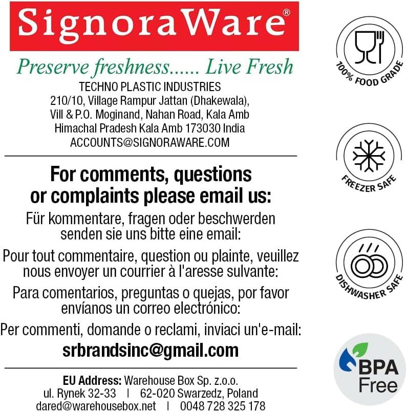 Signora Ware Manual Food Chopper & Processor for Vegetables & Fruits, 24 Oz