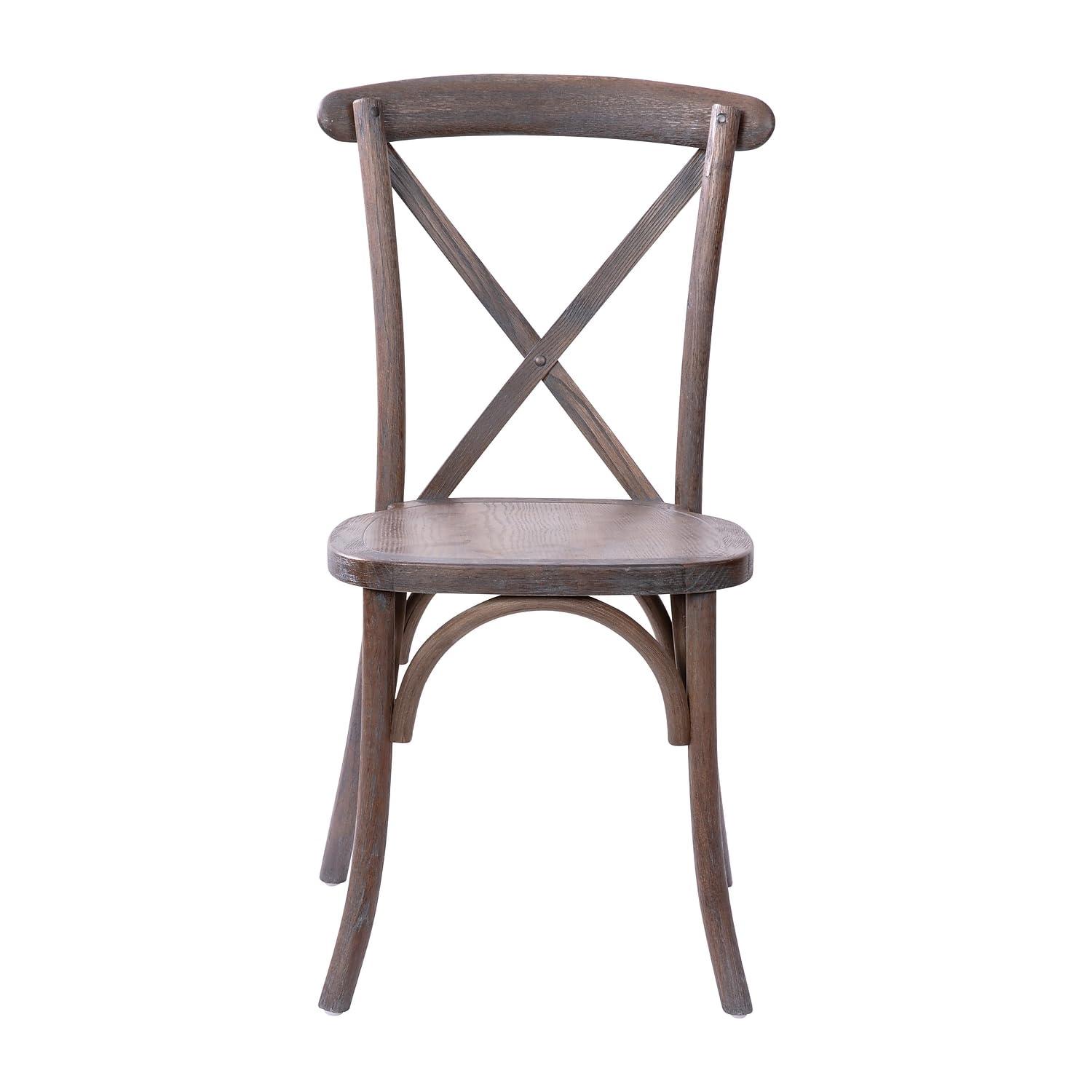 Flash Furniture Advantage Driftwood X-Back Chair