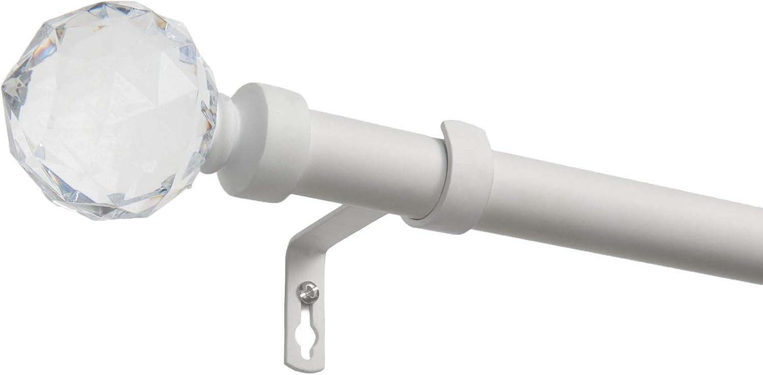 Amalgamated Textiles EXCLUSIVE HOME Crystal Ball 1" Curtain Rod and Finial Set