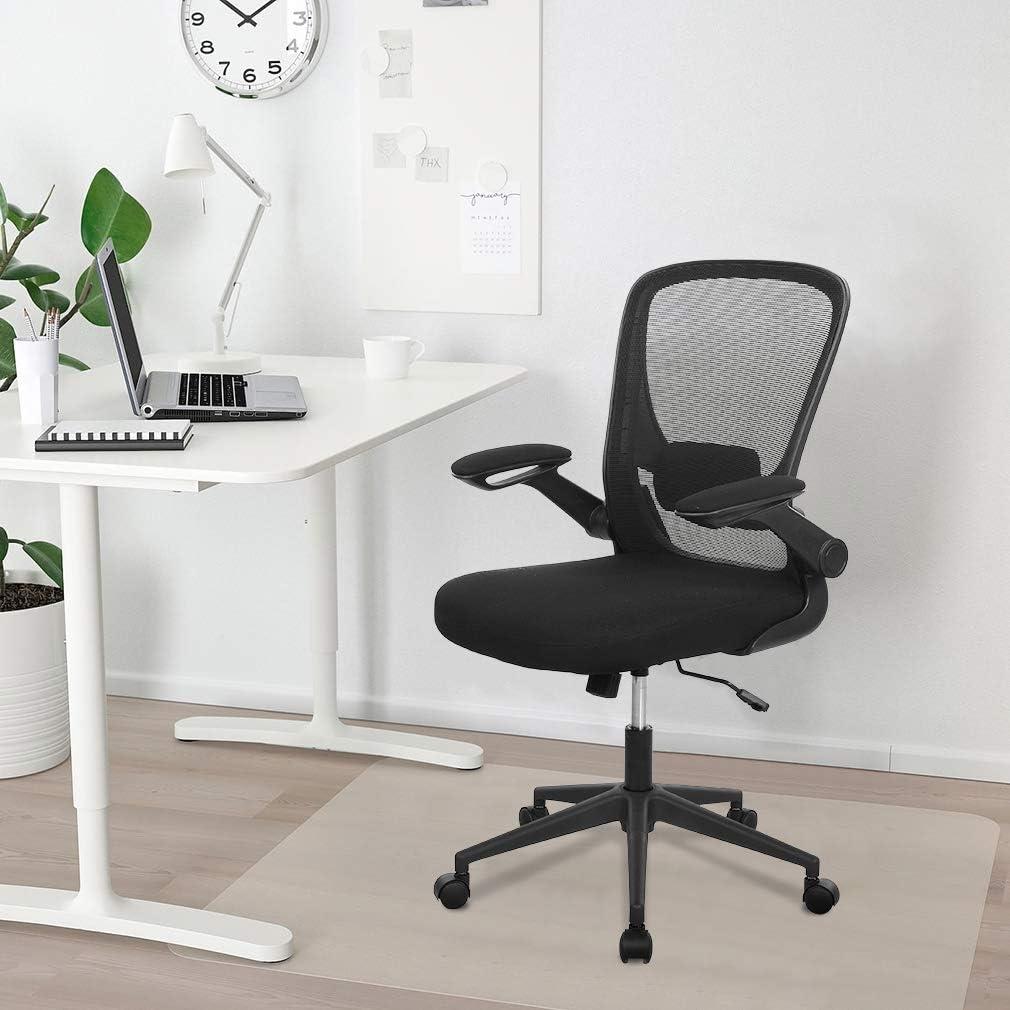 Black Mesh Ergonomic Swivel Office Chair with Adjustable Arms