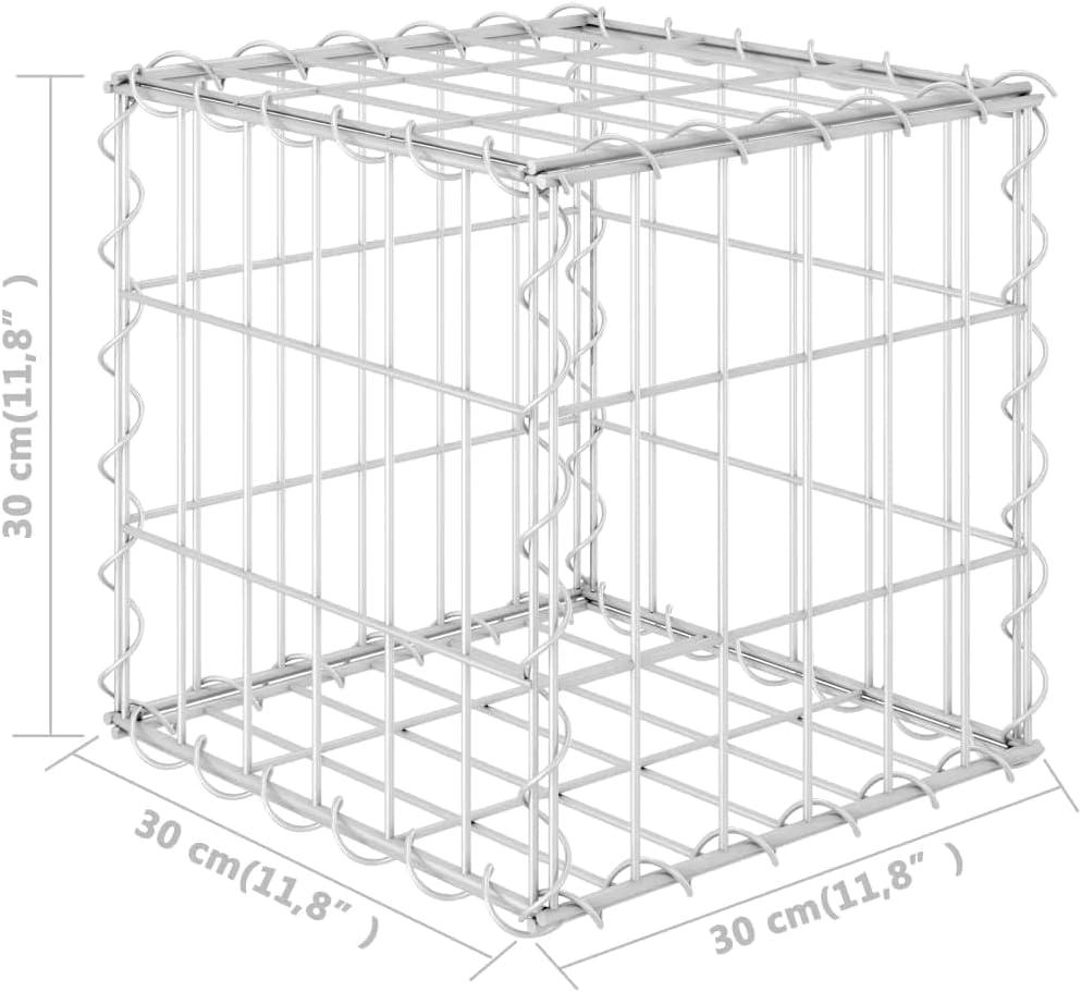 Steel Wire Cube Gabion Raised Bed Planter 23.6"