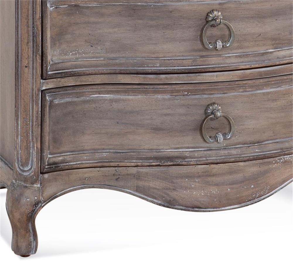 Pemberly Row Contemporary Antique Gray Wood 3-Drawer Nightstand