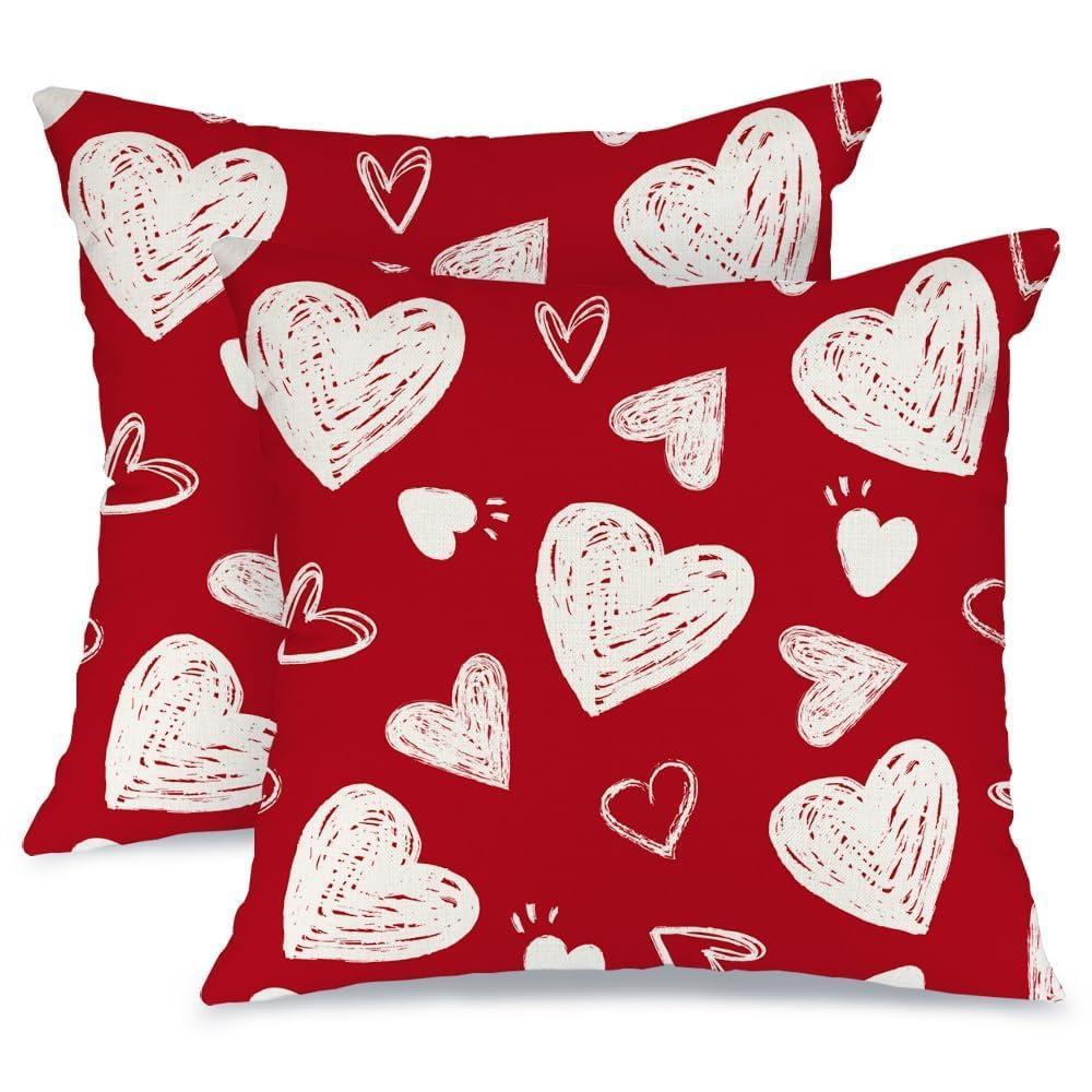 Chinoiseries Spring Pillow Covers 18x18 Set of 2, Black White Birds and Floral Throw Pillows Farmhouse Vintage Outdoor Decorative Cushion Case Decorations for Home Couch Sofa