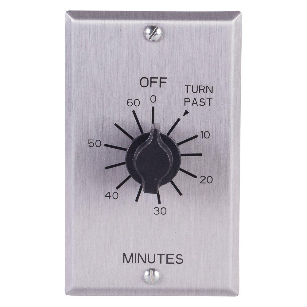 C-500 Series Multi-Volt 60-Minute Commercial Style Springwound Auto Off In-Wall Timer