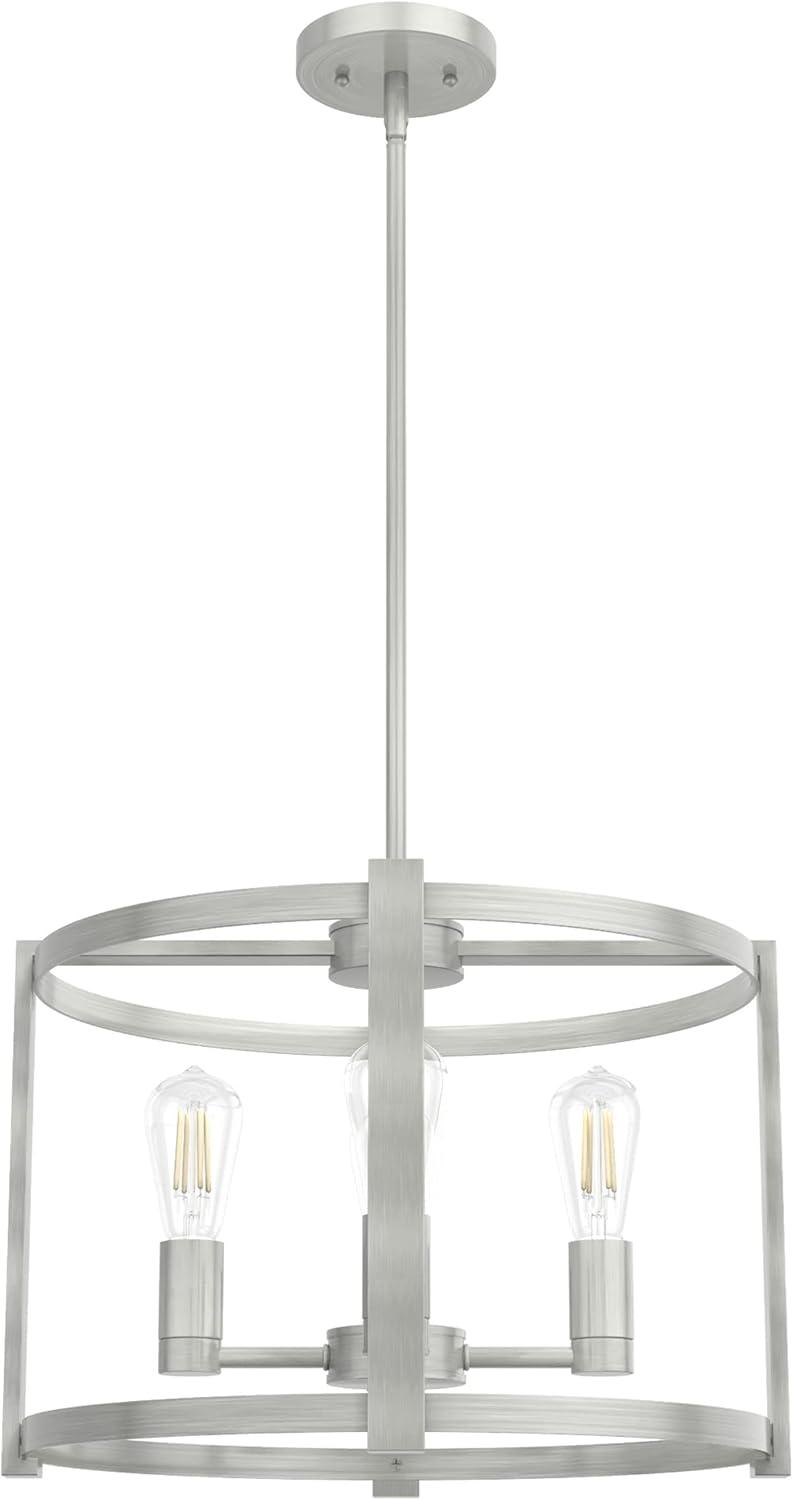 19134-Hunter Fans-Astwood 4-Light Chandelier In Caged Style-13 Inches Tall and 18 Inches Wide-Brushed Nickel Finish