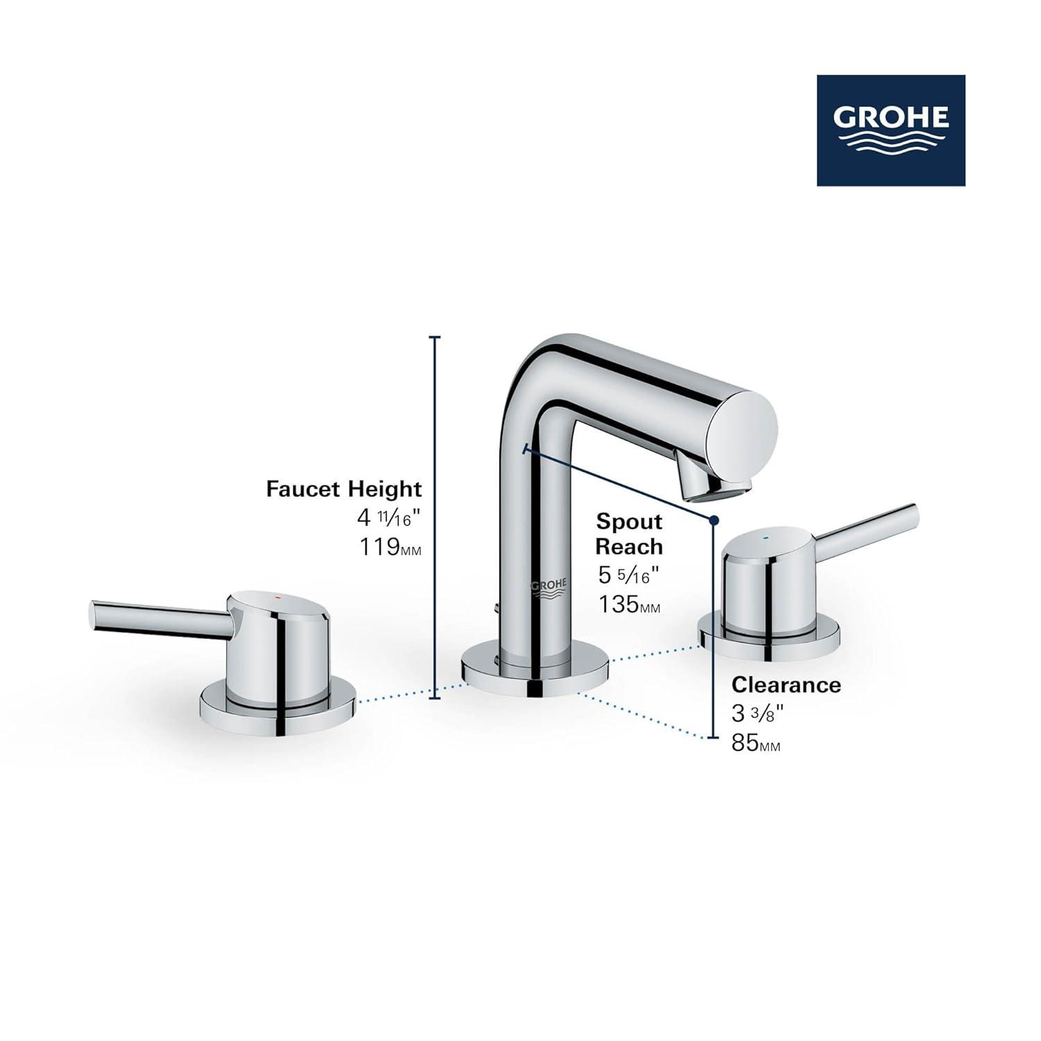 Concetto™ Mid-Arc Widespread Bathroom Faucet with Drain Assembly