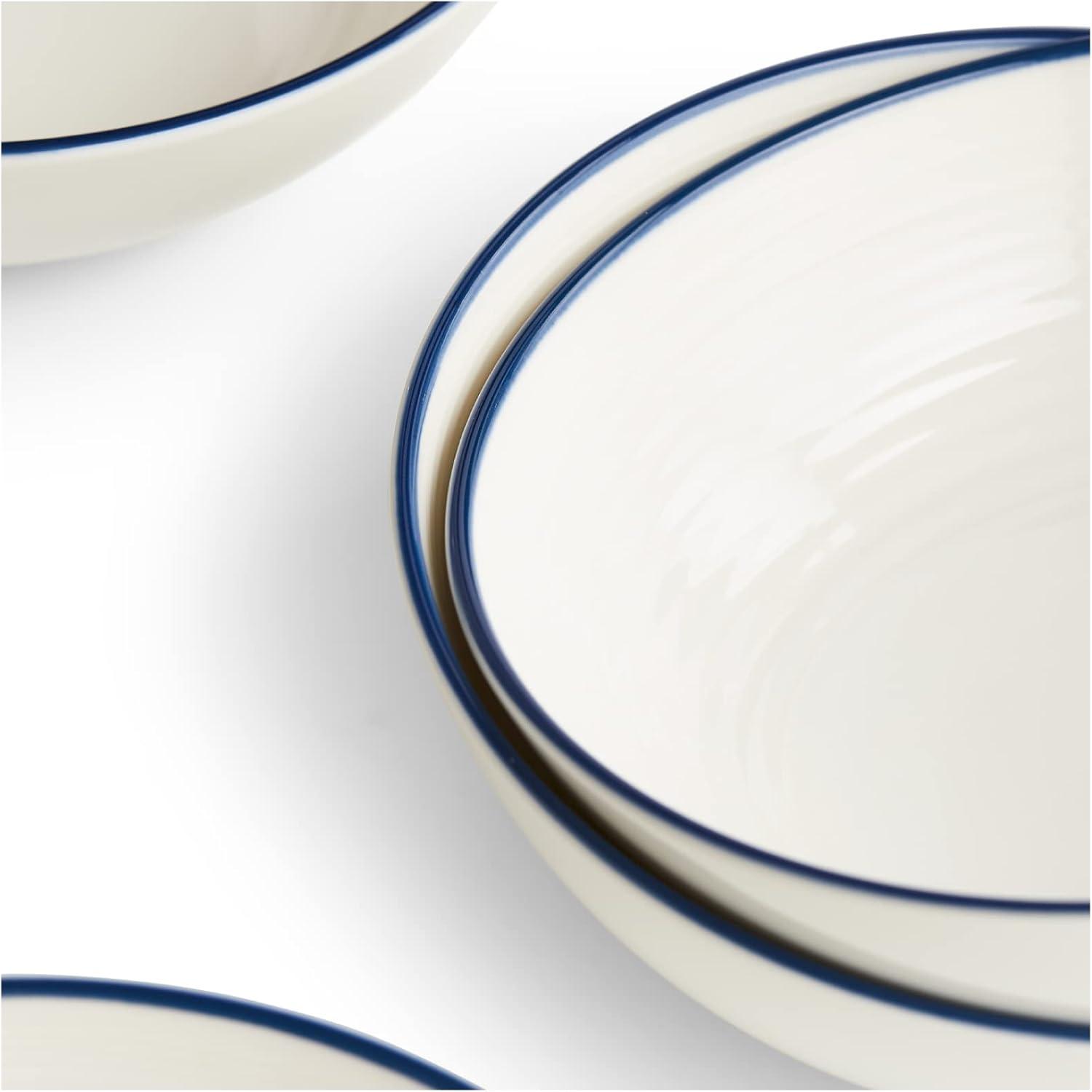 Royal Doulton Exclusively for Gordon Ramsay Gordon Ramsay GR Maze Denim Line Cereal Bowl 7" Set of 4 (Set of 4)