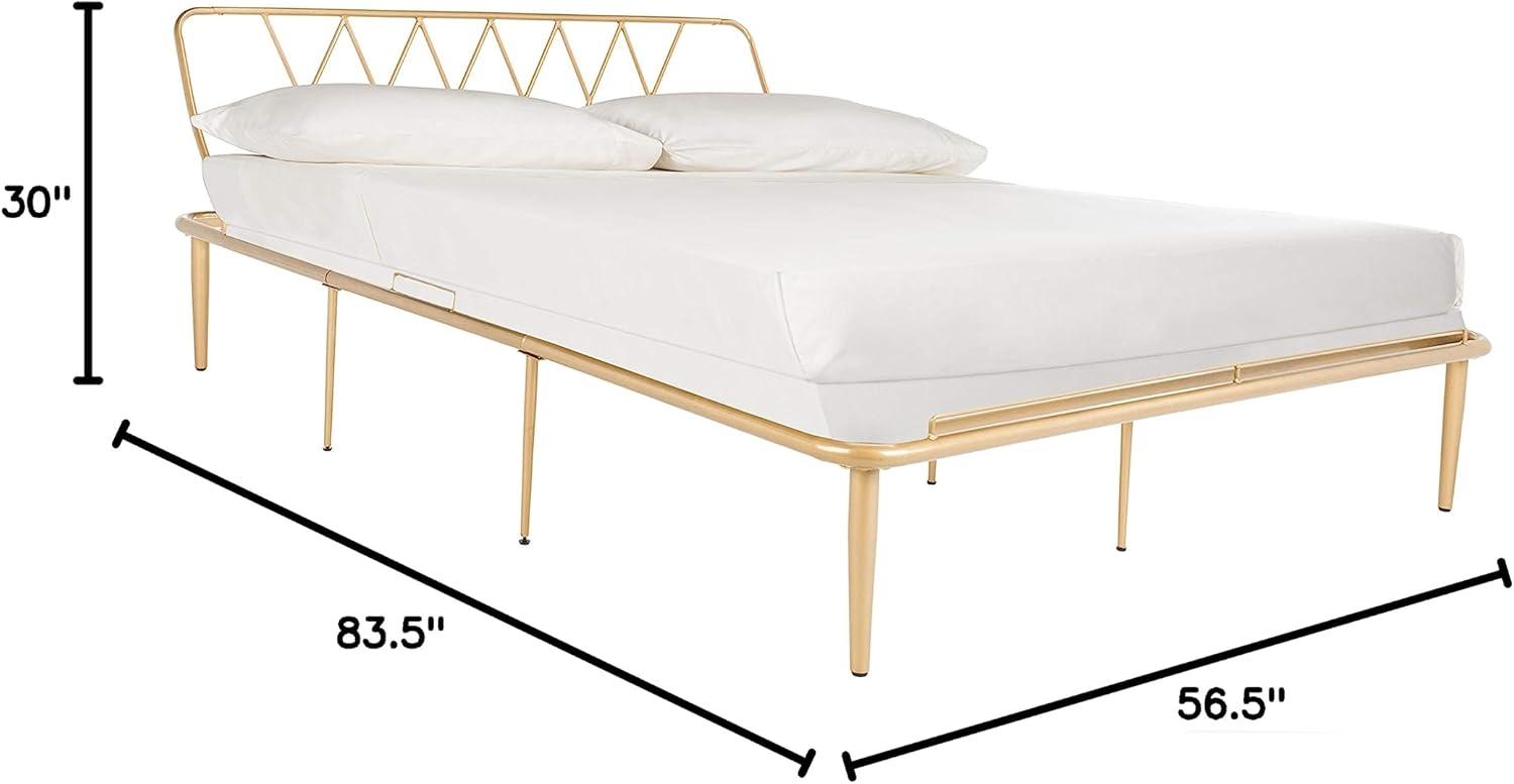 SAFAVIEH Gatsby Modern Glam Bed Frame, Queen, Gold