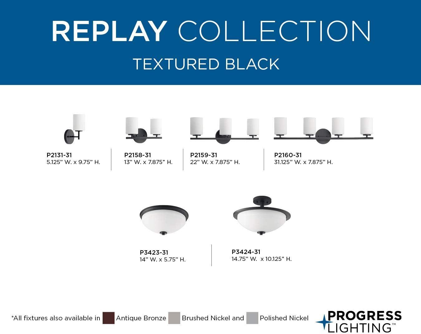 Dimmable Black Cylinder Direct Wired Vanity Light