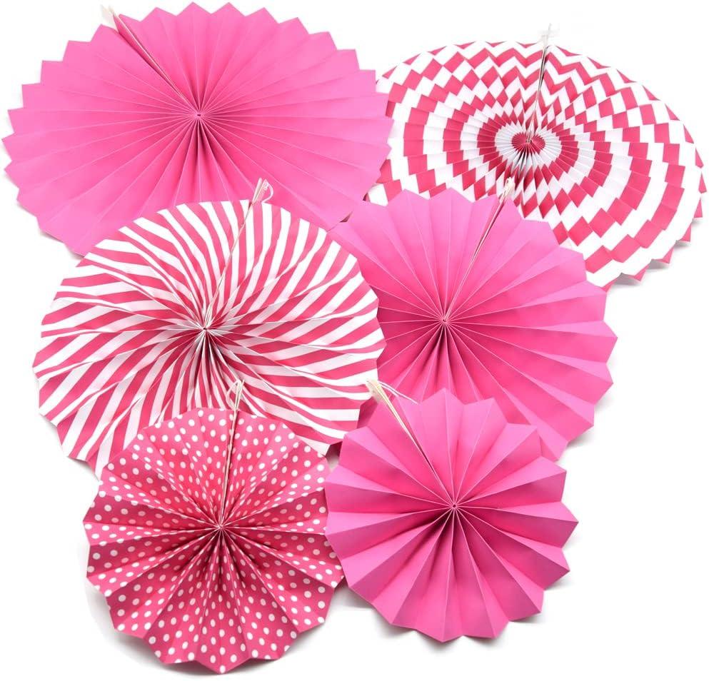 Wmenjiazihan 1 Clearance Hanging Paper Fans Party Set Silver Round Pattern Paper Garlands Decoration For Birthday Shower Graduation Retirement Set Of 6 Inverted Wobbler
