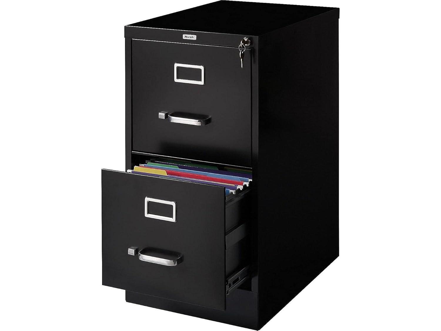 STAPLES 2-Drawer Vertical File Cabinet, Letter Size Documents, Lockable, 26.5" D x 15" W x 28.39" H, Putty/Beige