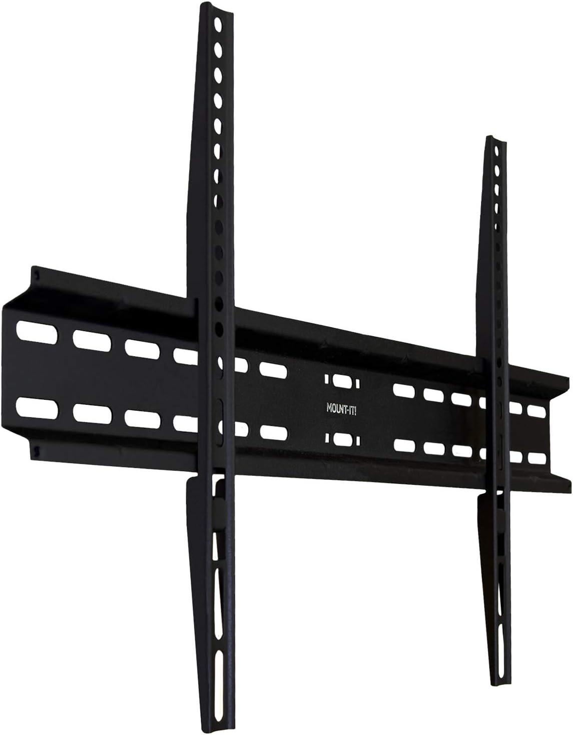 Black Fixed Wall Mount for Holds up to 77 lbs