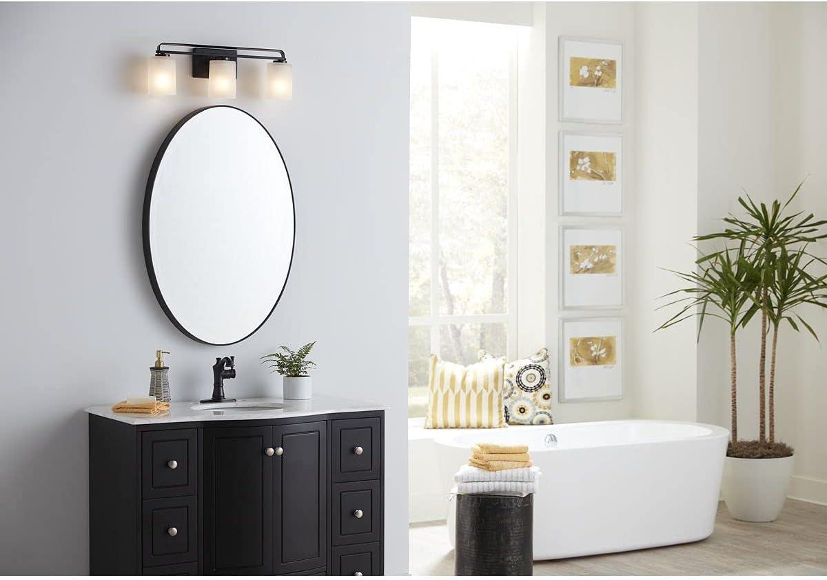 Matte Black 3-Light Modern Farmhouse Bath Vanity Light