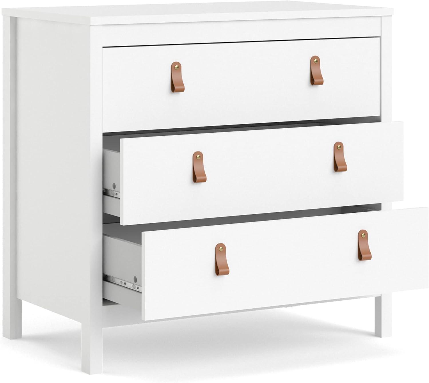 Madrid 3 Drawer Chest, White