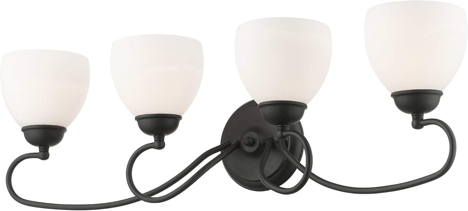 Livex Lighting Brookside 4 - Light Vanity in  Black