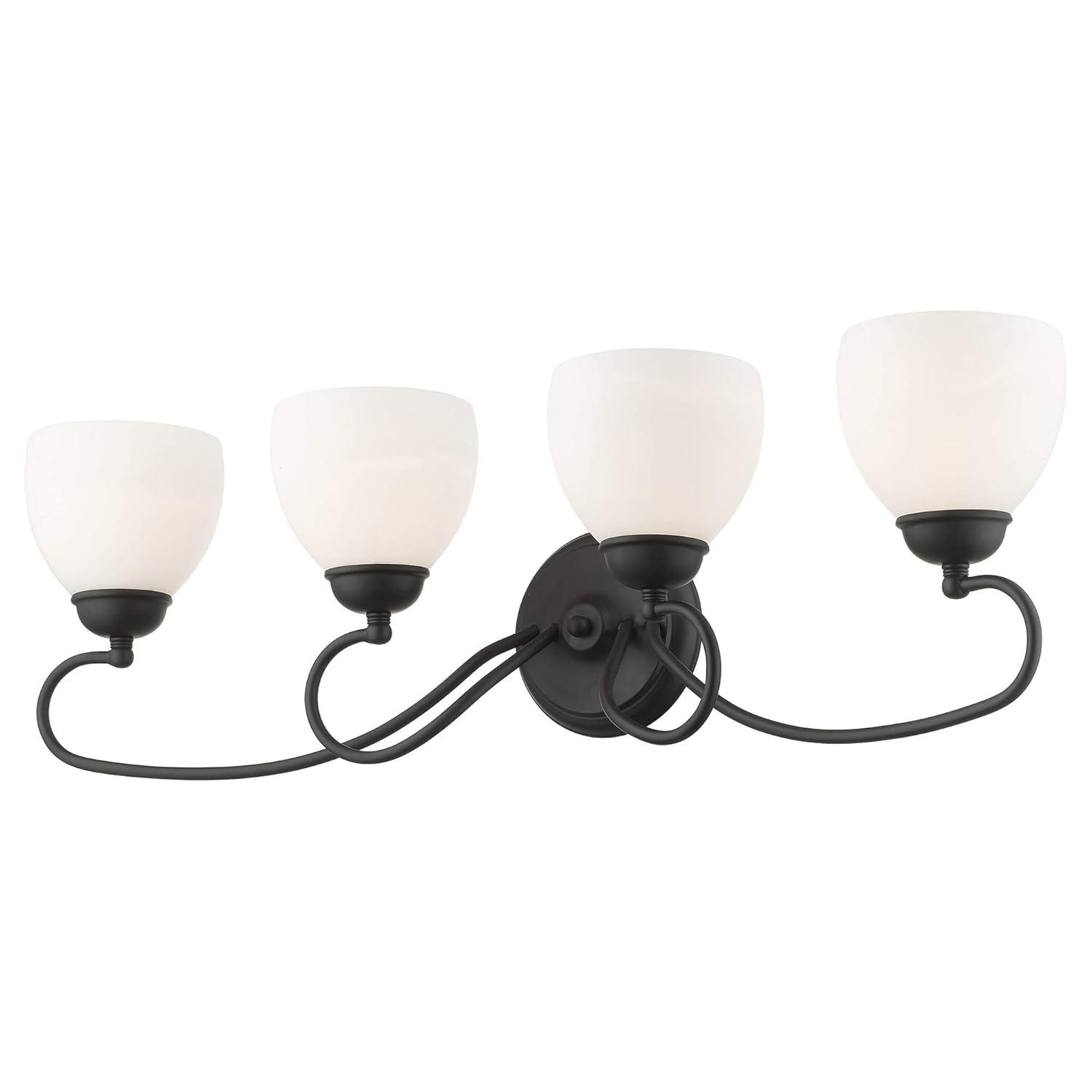 Livex Lighting Brookside 4 - Light Vanity in  Black