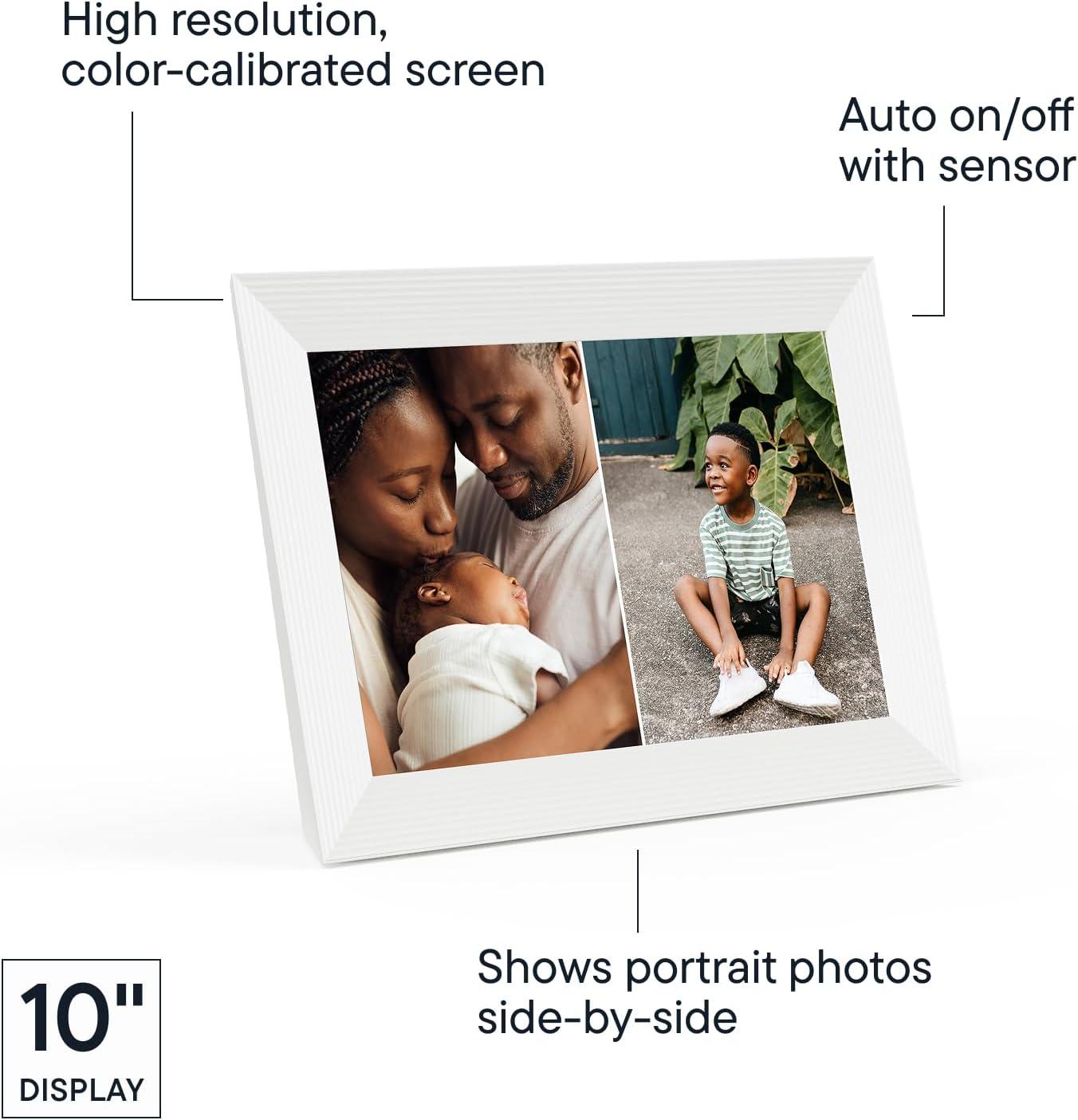 Aura Home 10.1" Carver Sea Salt Digital Photo Frame: Wi-Fi Enabled, 1280x800 LCD, No Battery Required