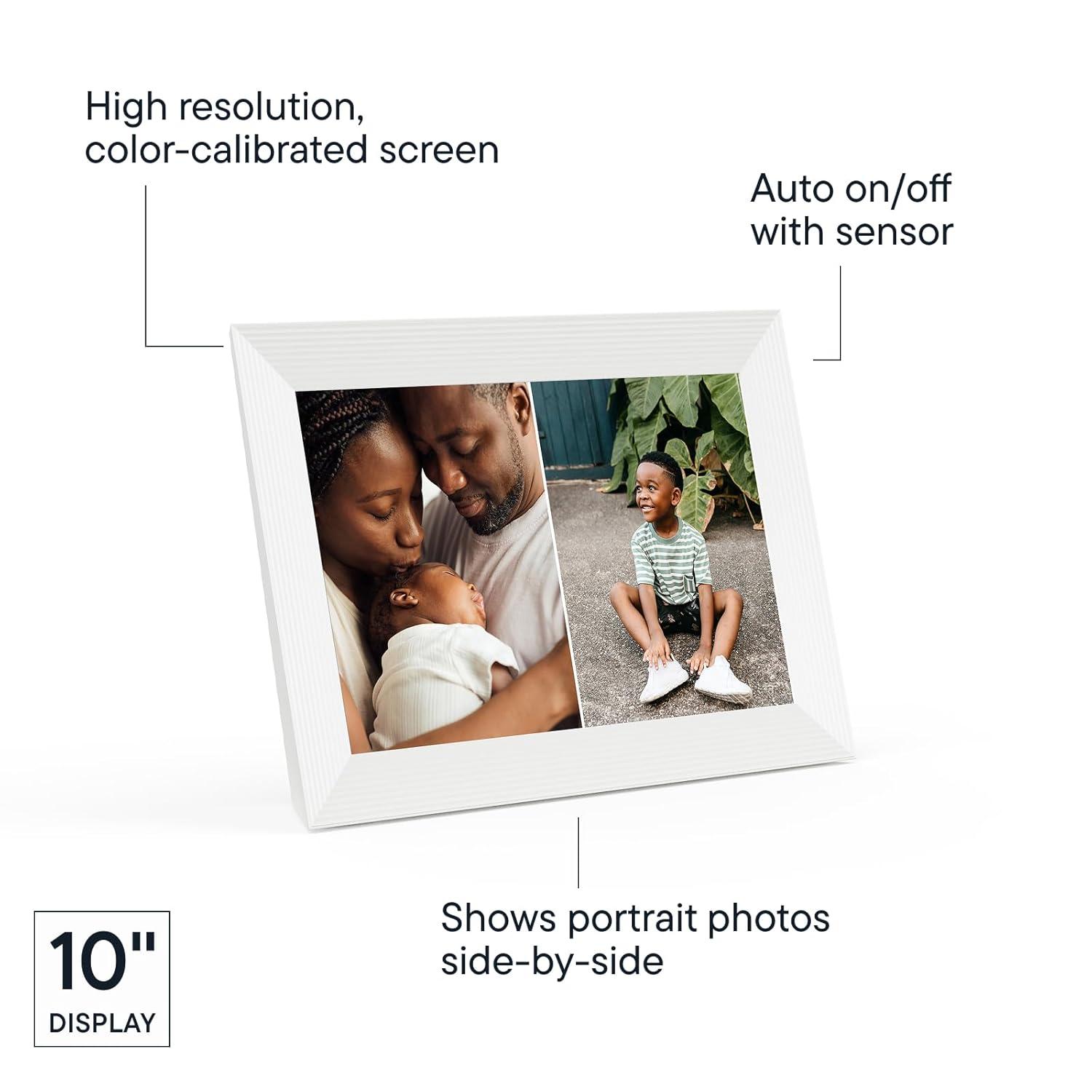Aura Home 10.1" Carver Sea Salt Digital Photo Frame: Wi-Fi Enabled, 1280x800 LCD, No Battery Required