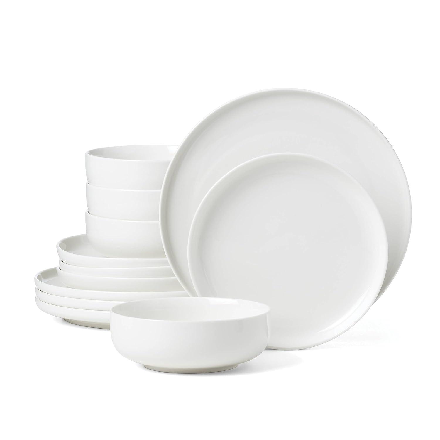 Oneida Entertain 365 24 Seven White 12 - Piece Dinnerware Set (Set of 4)
