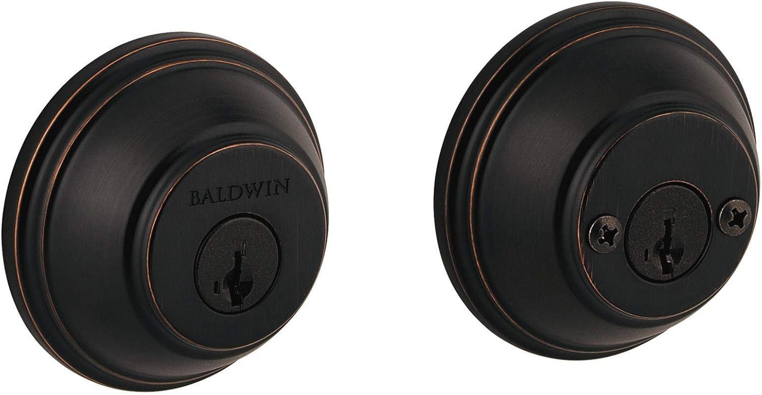 385 Round Double Cylinder Deadbolt Featuring SmartKey in Venetian Bronze