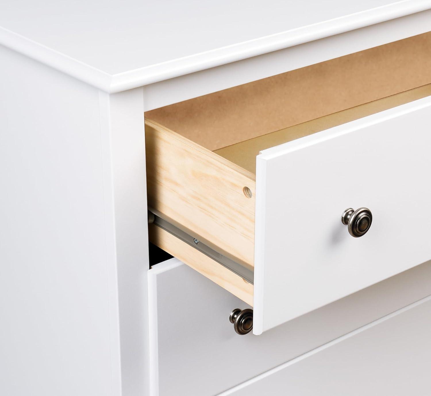 Prepac Monterey Dresser White: 6-Drawer Storage, Wood Composite, Bedroom Furniture, 29"H x 48"W