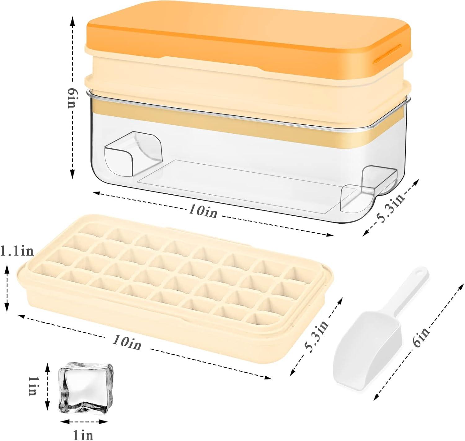 Green BPA-Free Stackable Ice Cube Tray Kit with Lid and Scoop