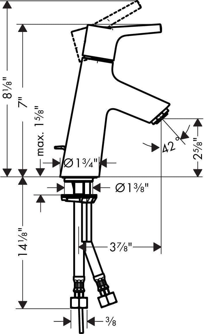 Talis S Premium Single Hole Bathroom Faucet with Drain Assembly