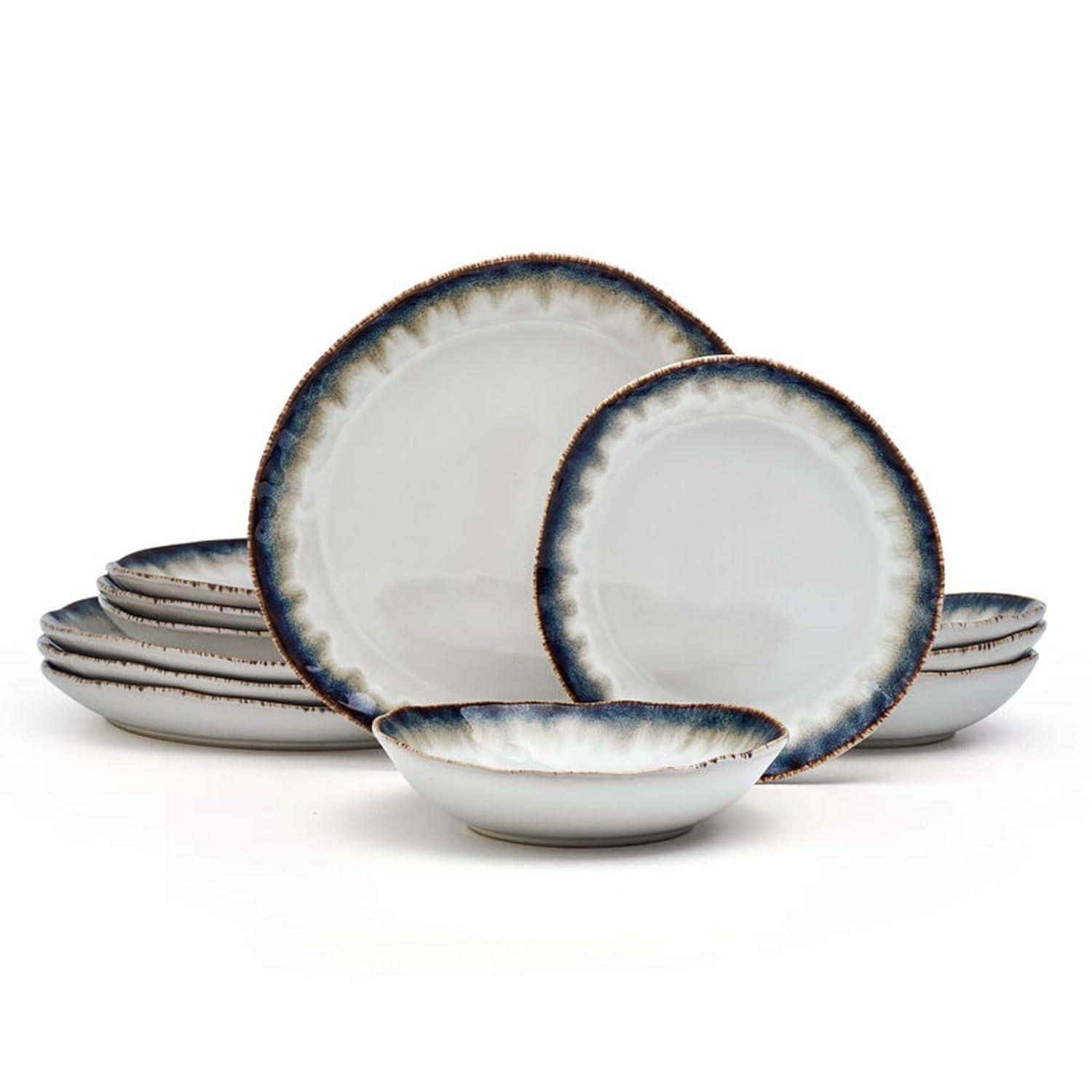 Mikasa Cole 12-Piece Stoneware Dinnerware Set, Service for 4