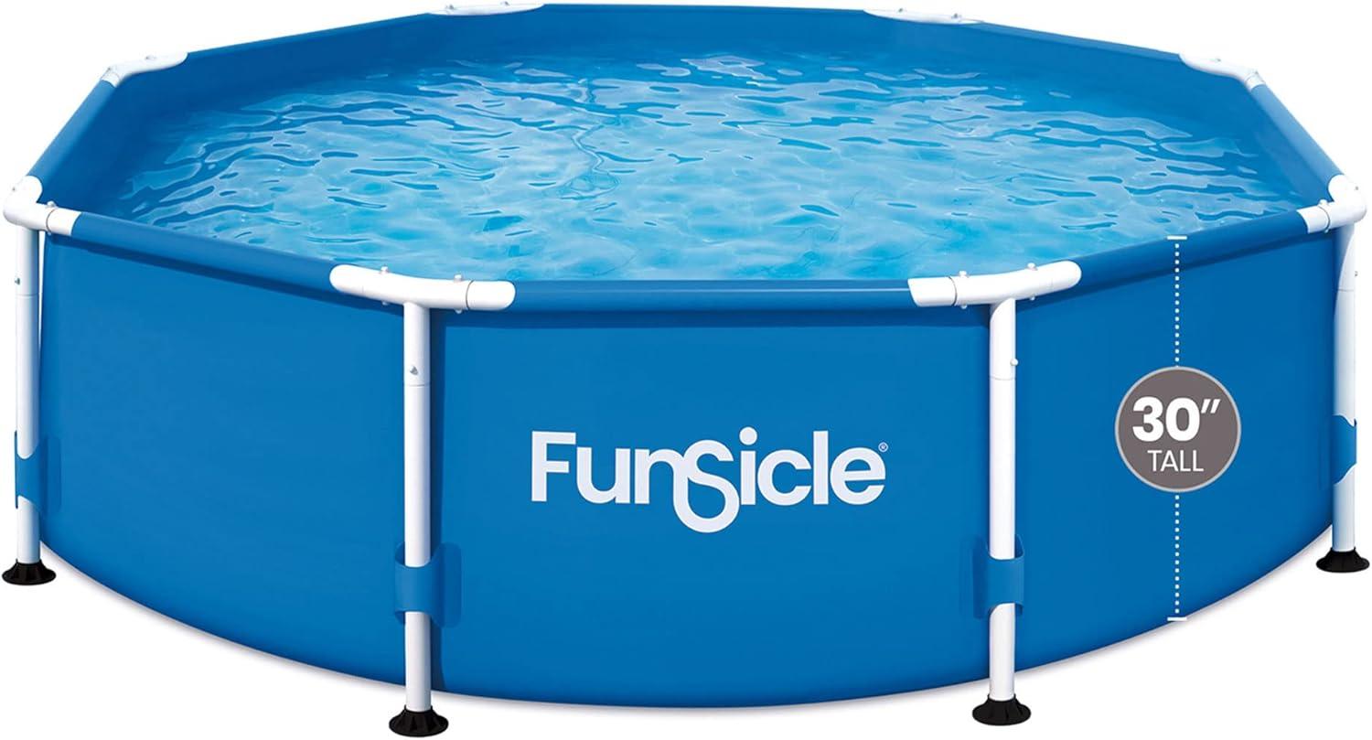 Funsicle Outdoor Activity Round Frame Above Ground Swimming Pool Set