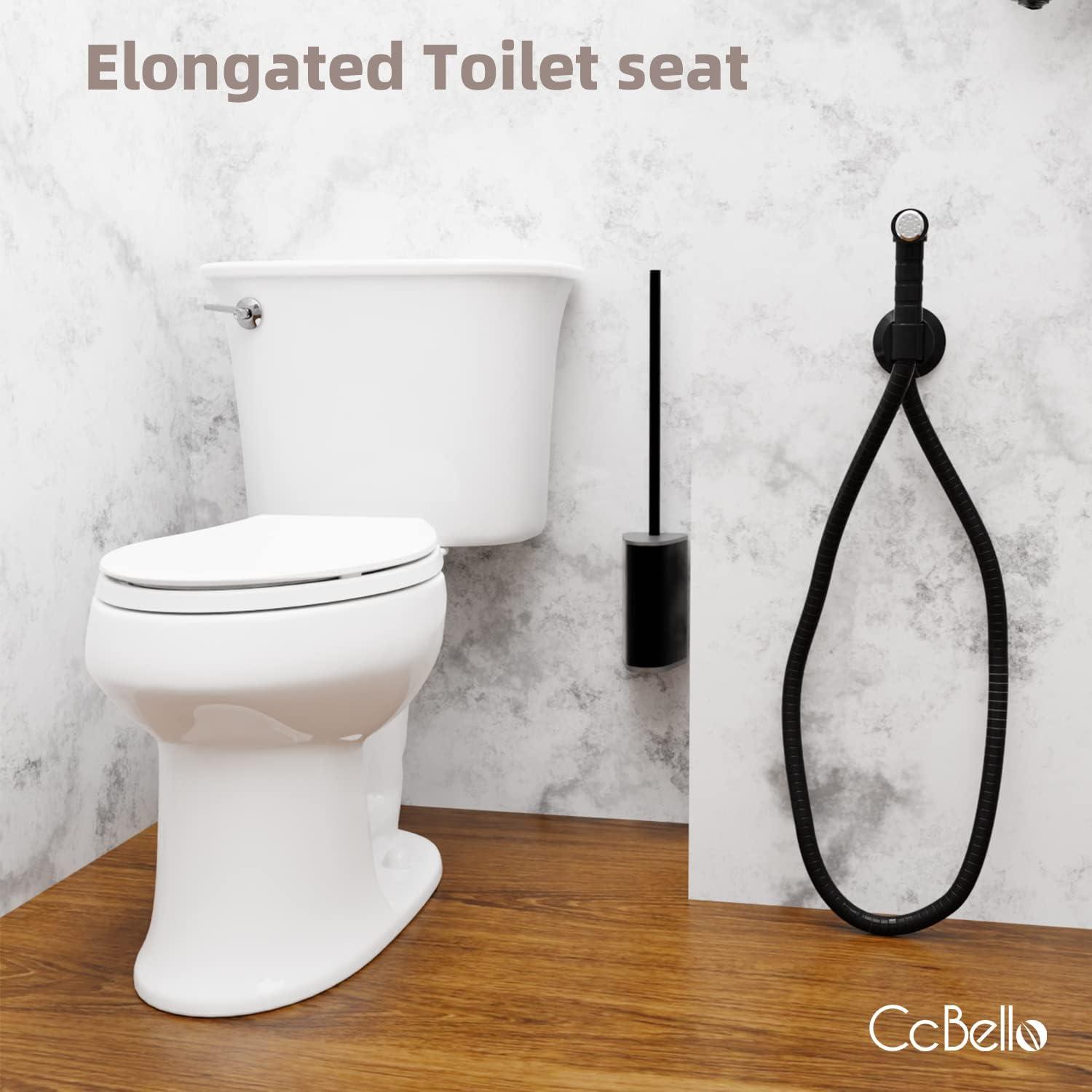 White Elongated Soft Close Heavy Duty Toilet Seat