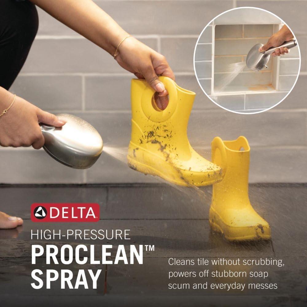 5-Setting HydroRain 2-in-1 Dual Shower Head with ProClean Spray